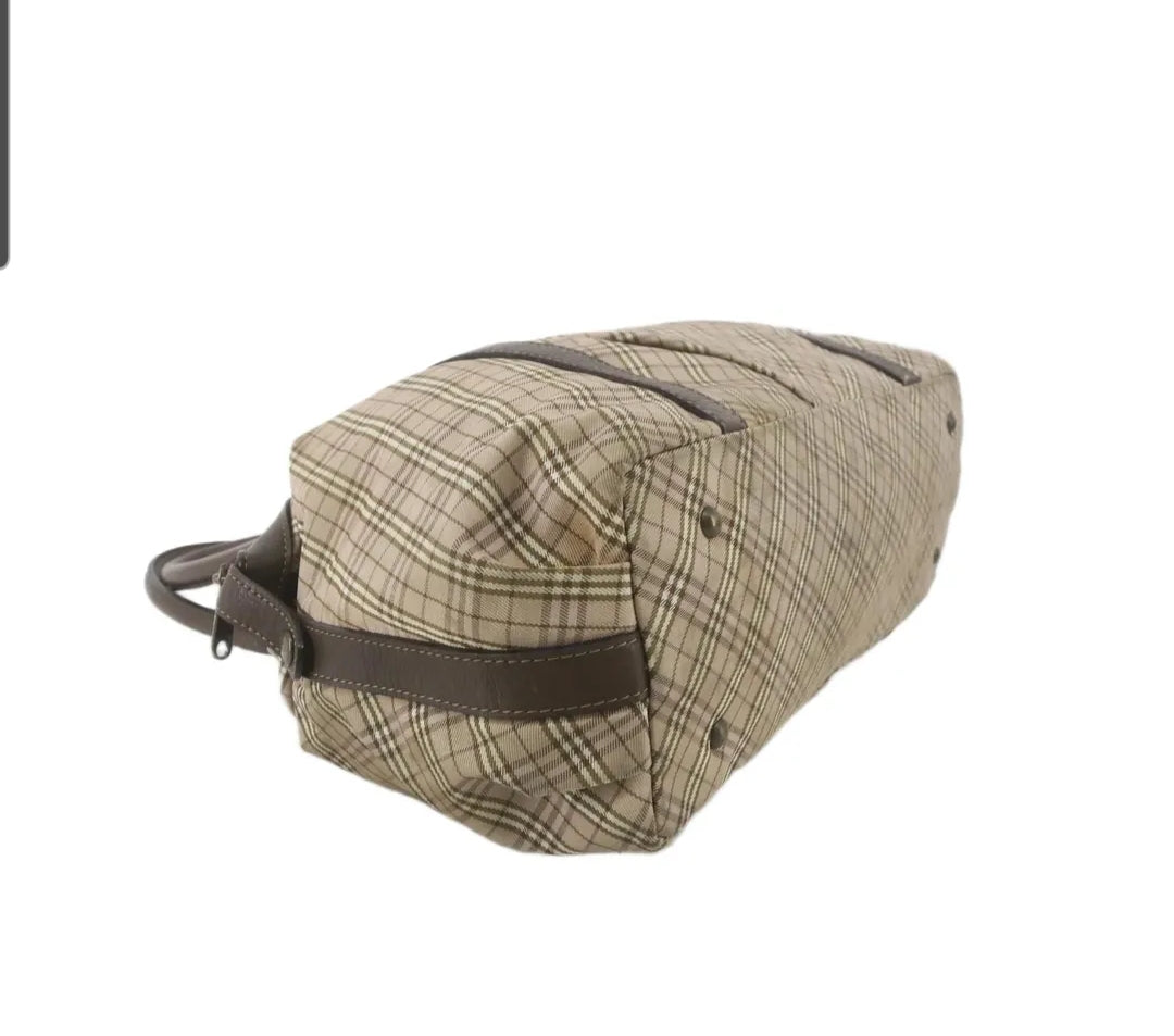 BURBERRY Nova Check Blue Label Shoulder Bag Canvas