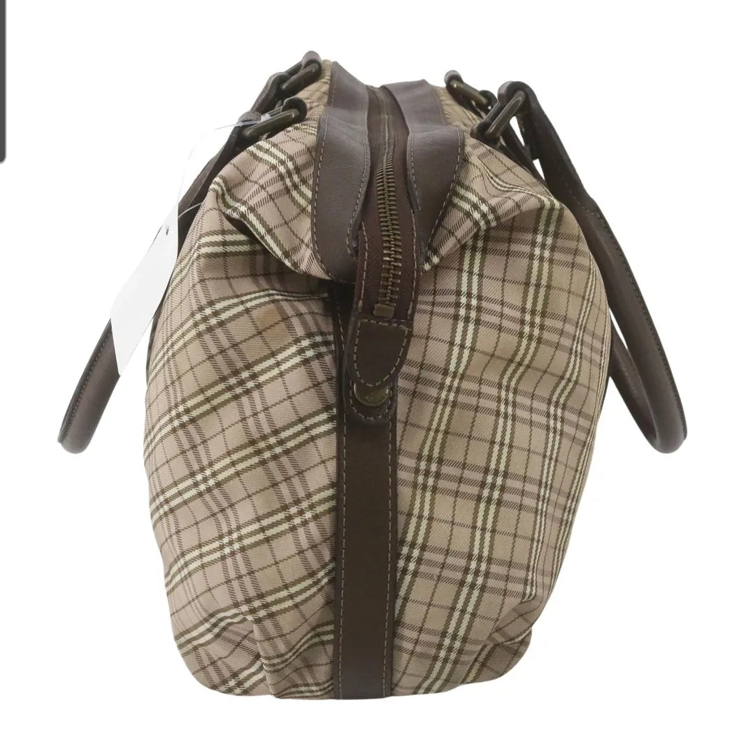 BURBERRY Nova Check Blue Label Shoulder Bag Canvas