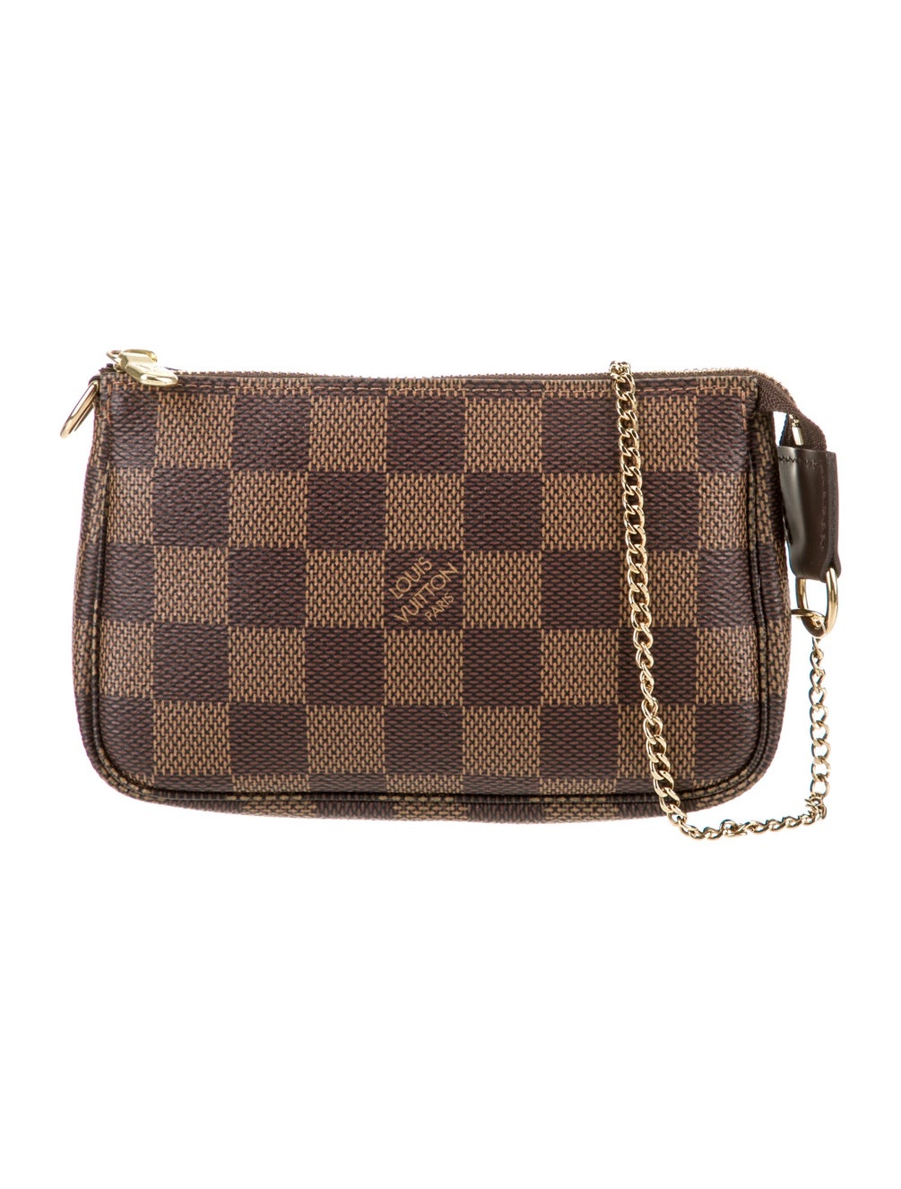 Louis Vuitton

Damier Ebene Mini Pochette Top Handle Bag