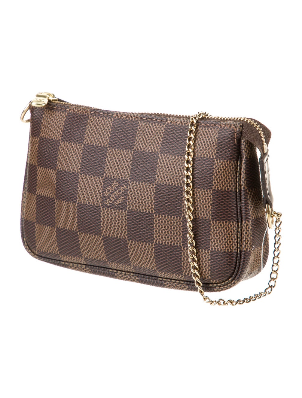 Louis Vuitton

Damier Ebene Mini Pochette Top Handle Bag
