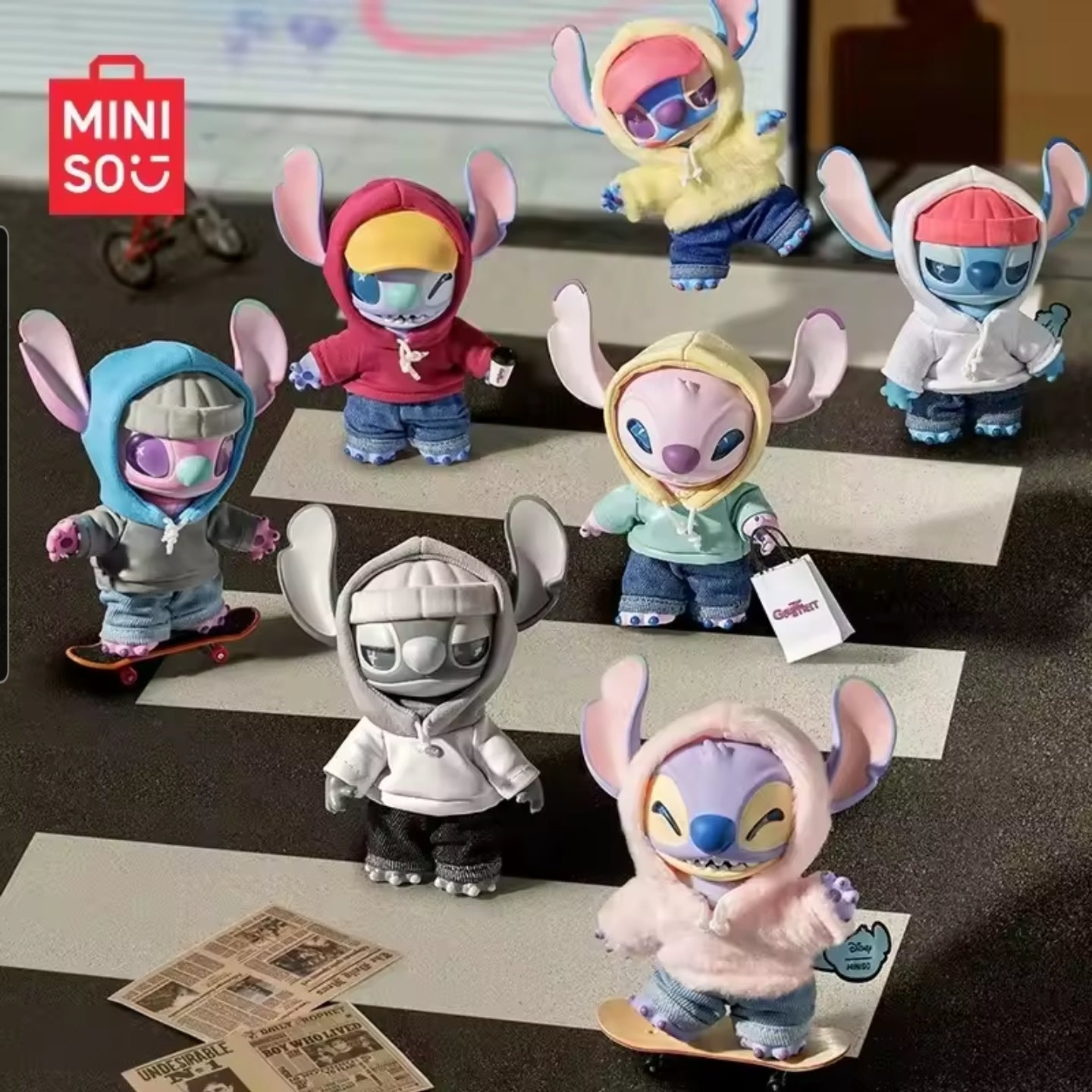 MINISO Disney Stitch GenZ Street Series-Vinyl Plush Pendant Blind Box
