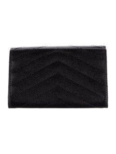 Saint Laurent Cassandre Chevron Compact Wallet